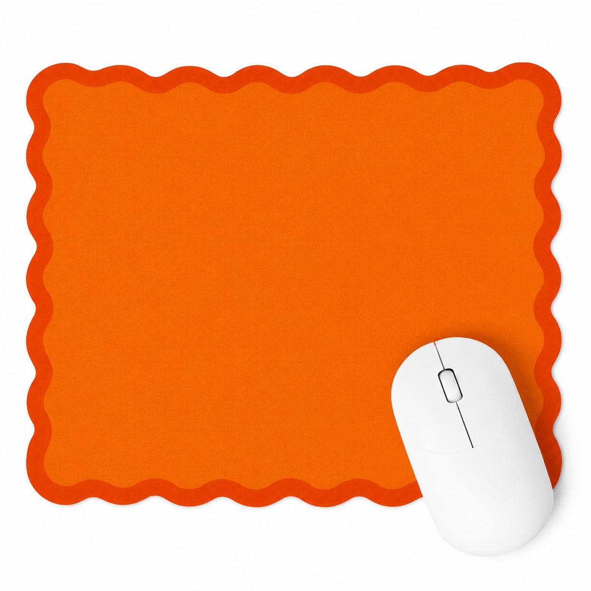 Kingdder Cute Scalloped Mouse Pad Non-Slip Mousepad 9.8x7.9in,Pink