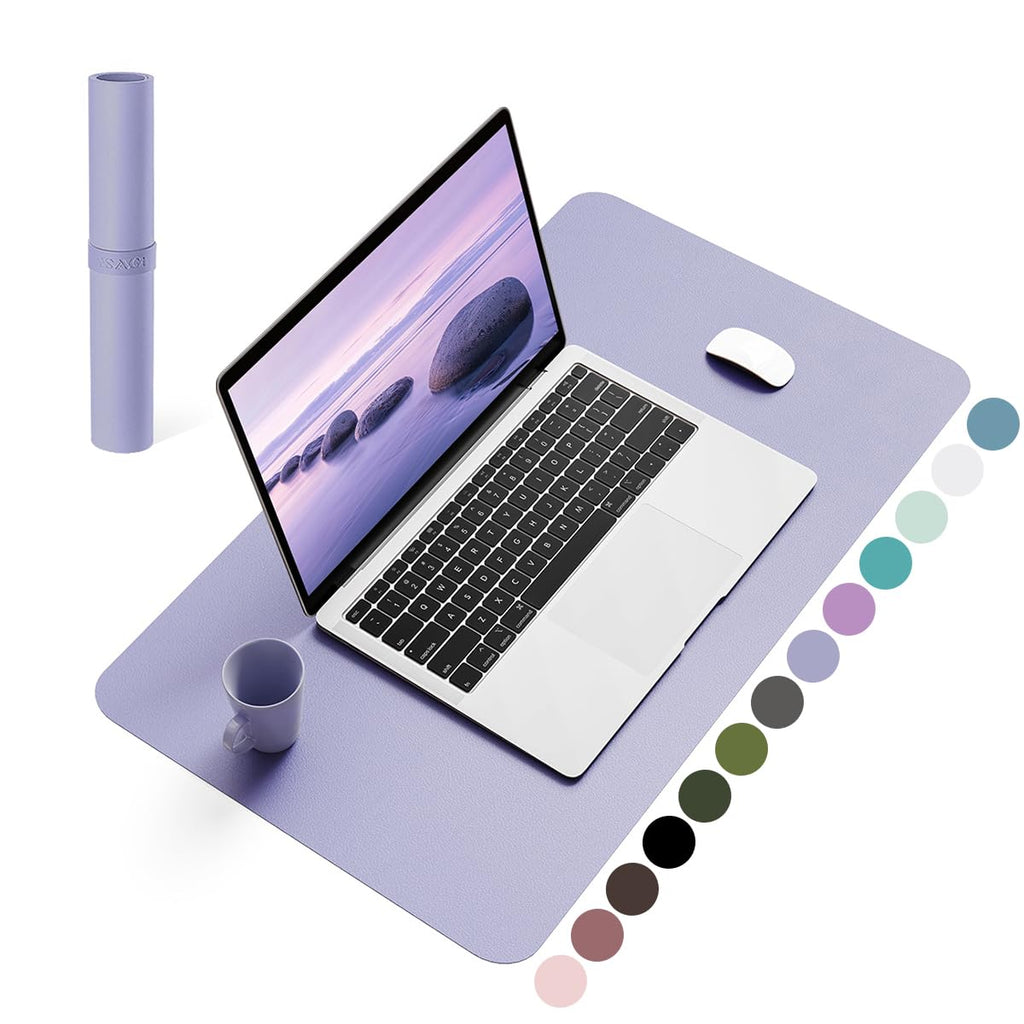 YSAGi Non-Slip Leather Desk Pad, Waterproof Laptop Computer Desk Keyboard Mat, Table Protector Blotter Mat, Large Mouse Pad for Office/Work/Home/Decor(Olive Green, 31.5" x 15.7")