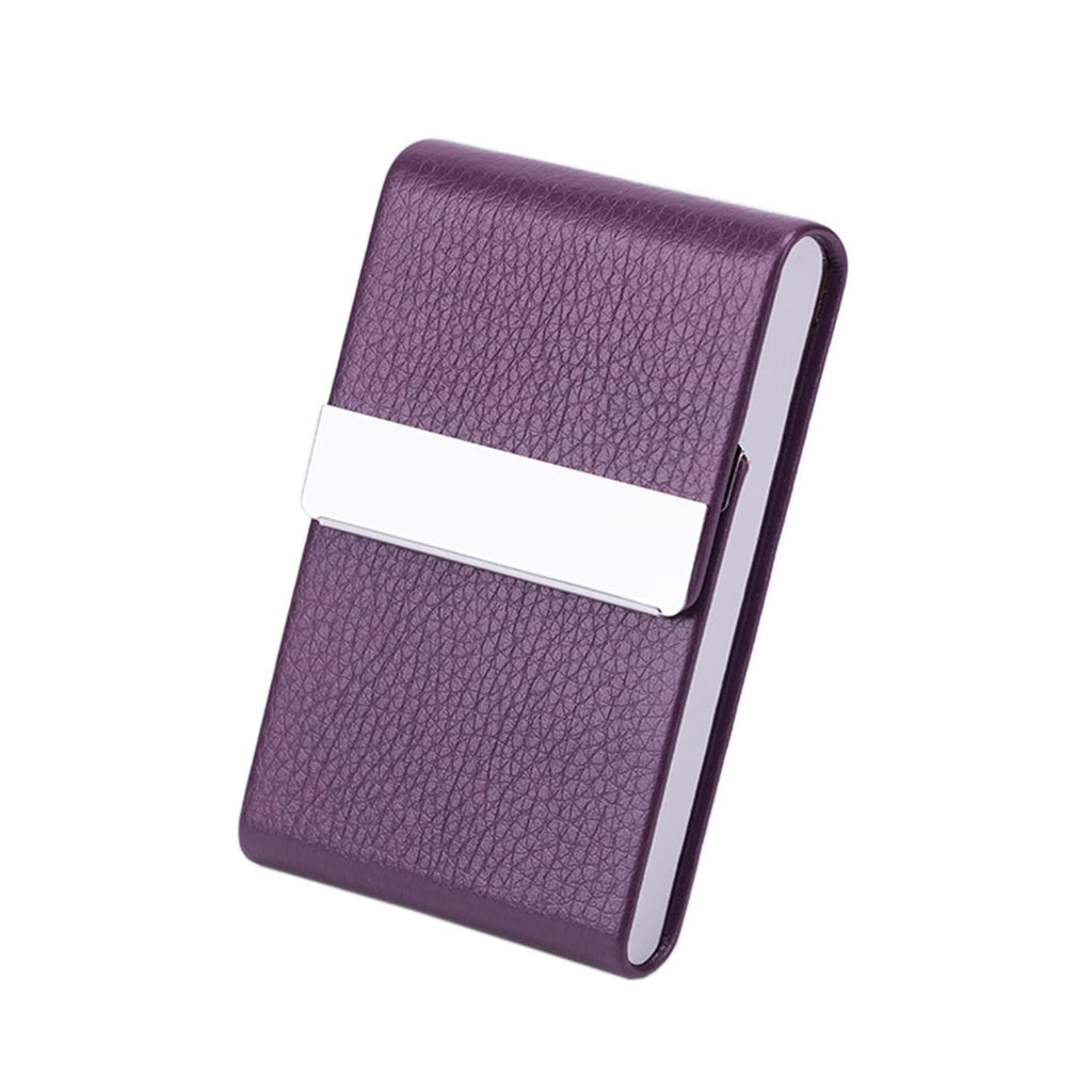 Business Card Holder PU Leather&Metal Business Card Case,Black1