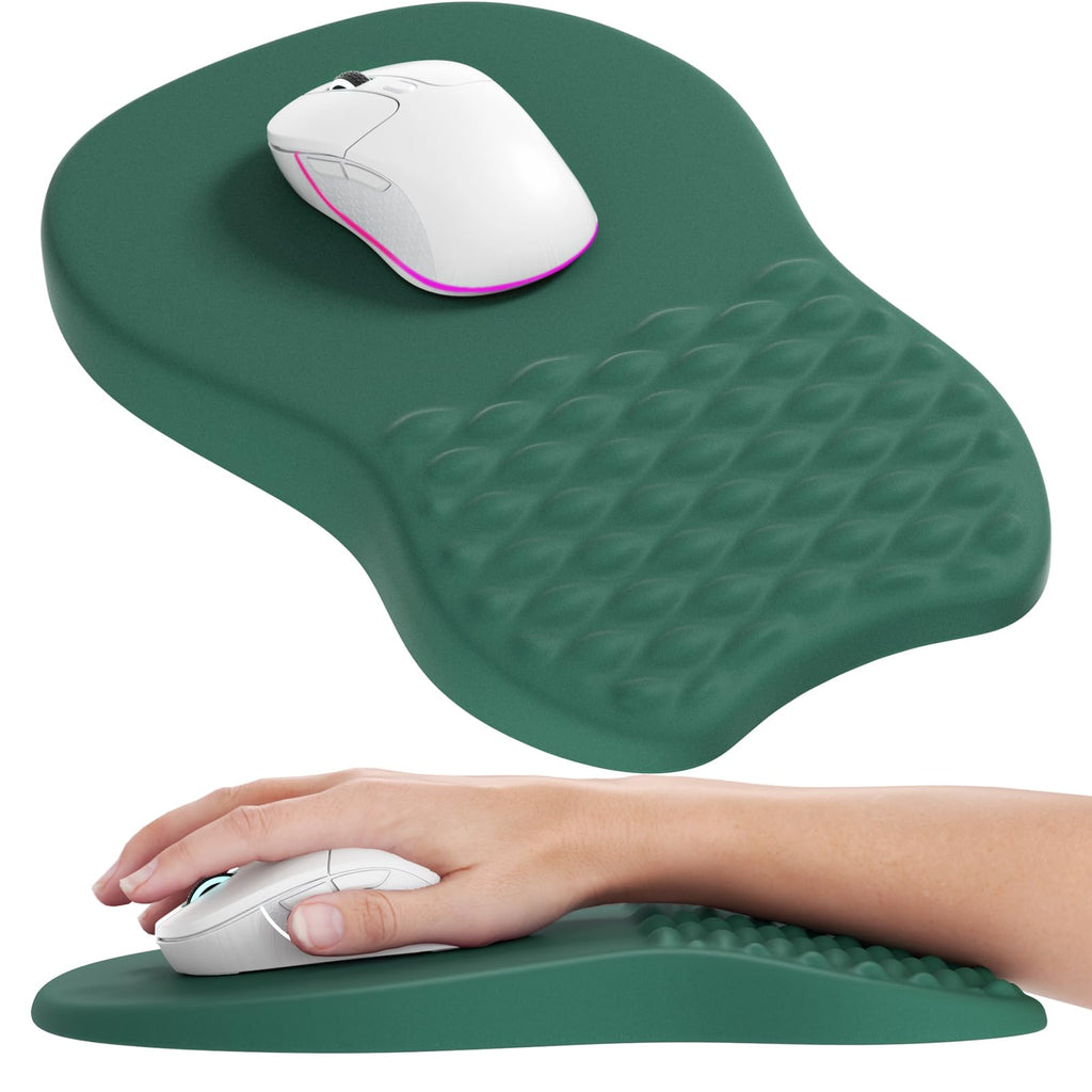 MROCO Ergonomic Mouse Pad with Wrist Support, Memory Foam Wrist Rest, Black