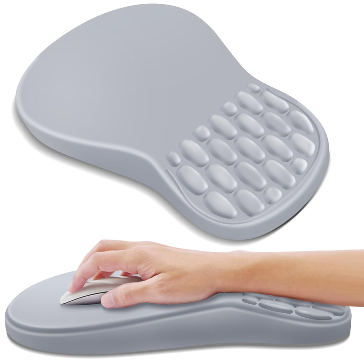 YIWEI Ergonomic Mouse Pad with Wrist Rest for Carpal Tunnel Pain Relief
