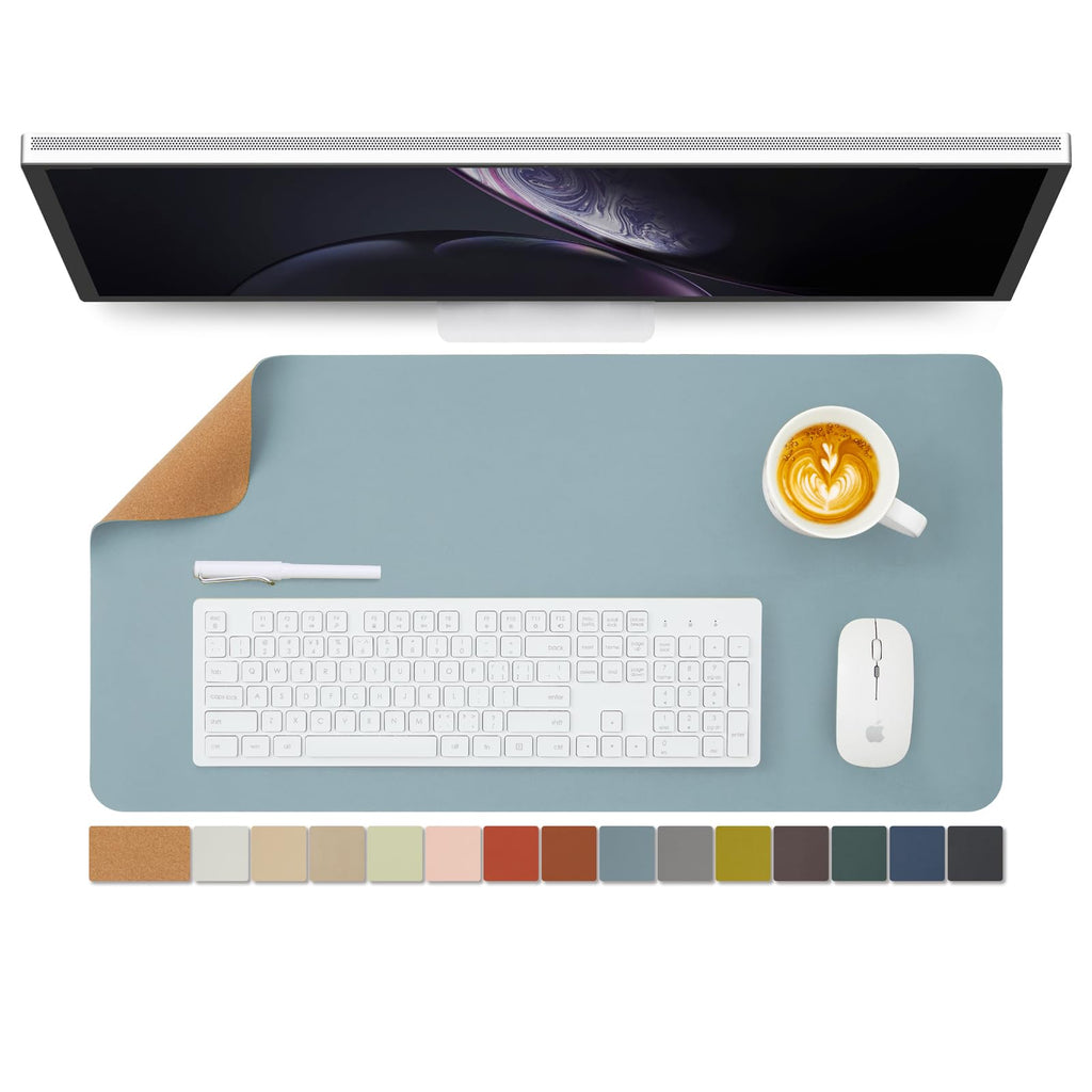Large Cork Desk Mat - 47.2"x 17" Desk Pad for Office and Home - Ideal for Large Mouse Pad and Desk Mats on Top of Desks(Black)