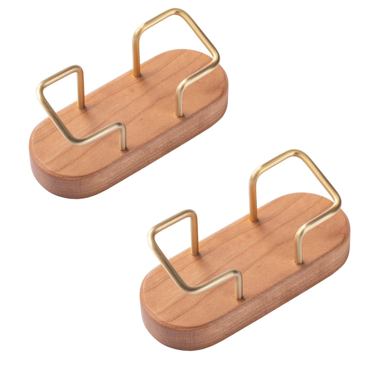 muso wood Cherry Business Card Holder for Desk, 1 Pack
