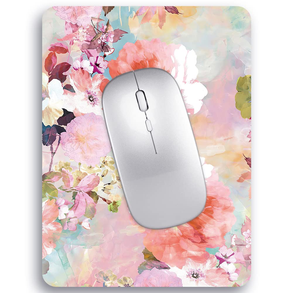 Audimi Small Mouse Pad 6 x 8 Inch, Mini Mouse Pad Thick for Laptop Wireless Mouse Home Office Travel, Portable & Washable (Black)