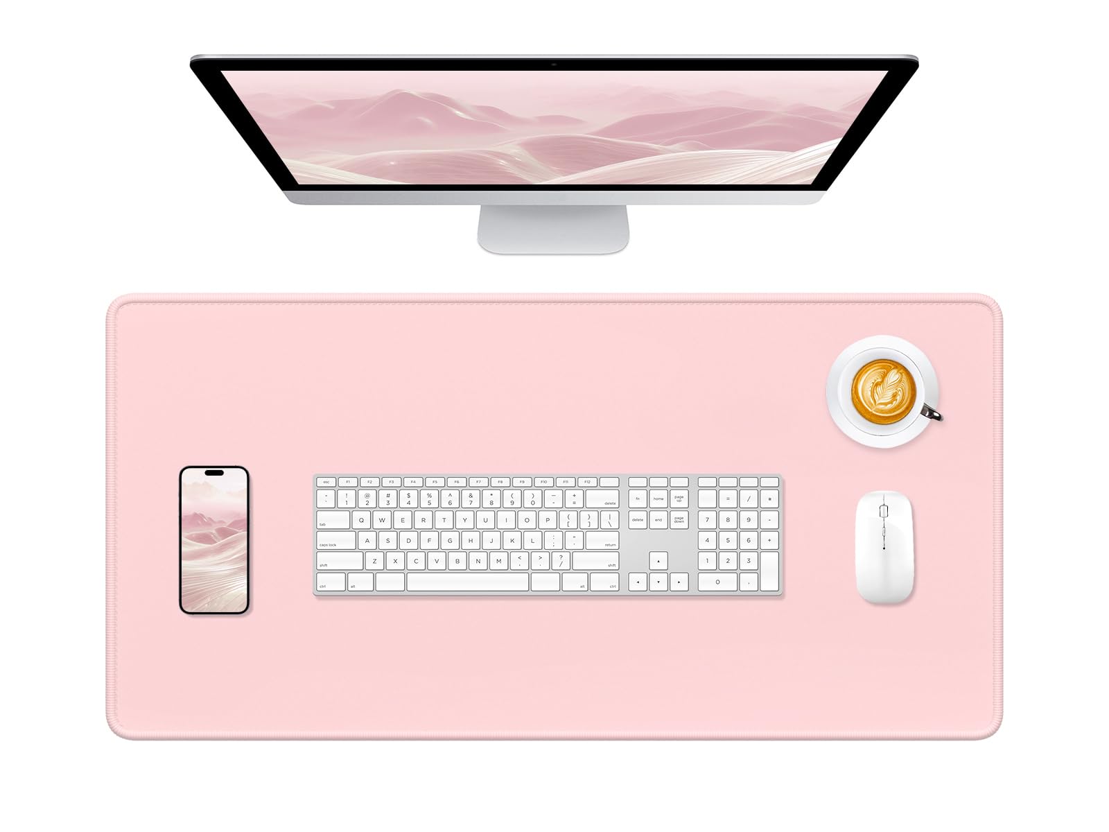 Hsurbtra Mouse Pad, Premium-Textured Square Mousepad 10.2 x 8.3 Inch, Stitched Edge Anti-Slip Waterproof Rubber Pretty Cute Computer Mat for Office Gaming Laptop Women Kids Sage Green