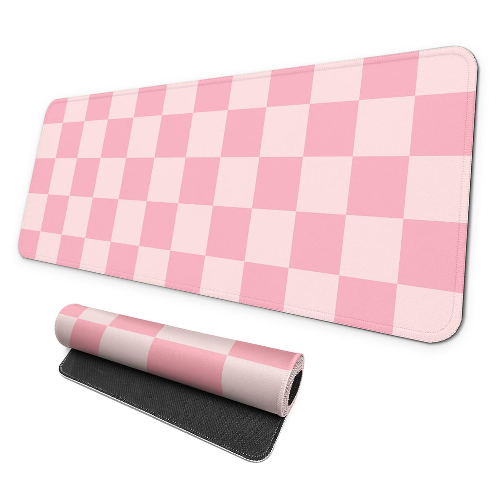 MAY FLOWER Gaming Mouse pad, Large Laptop Mousepad, Full Keyboard Mat, Long Computer Mouse Mat for Home and Office, Anti-Slip Rubber Base, 31.5 x 11.8 Inches (Leopard Print)