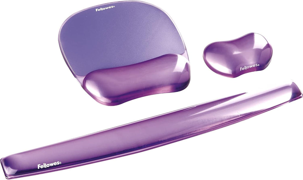 Fellowes Crystals Gel Mouse Pad with Wrist Rest - Purple (91441)