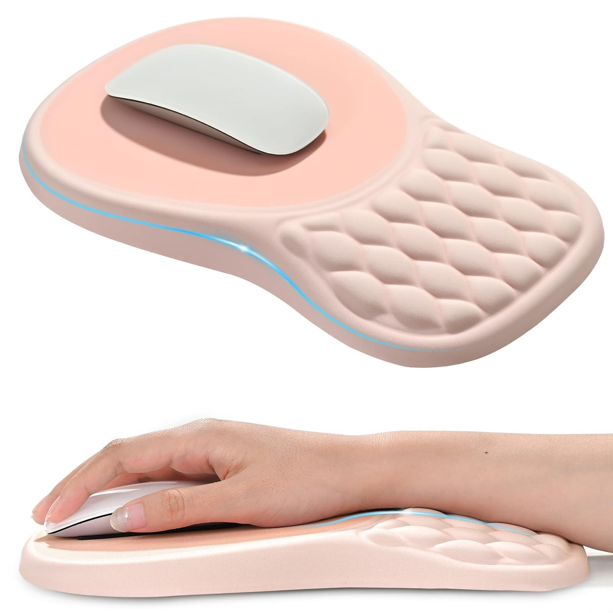 EooCoo Massage Ergonomic Mouse Pad with Dual-Slope Design Wrist Rest