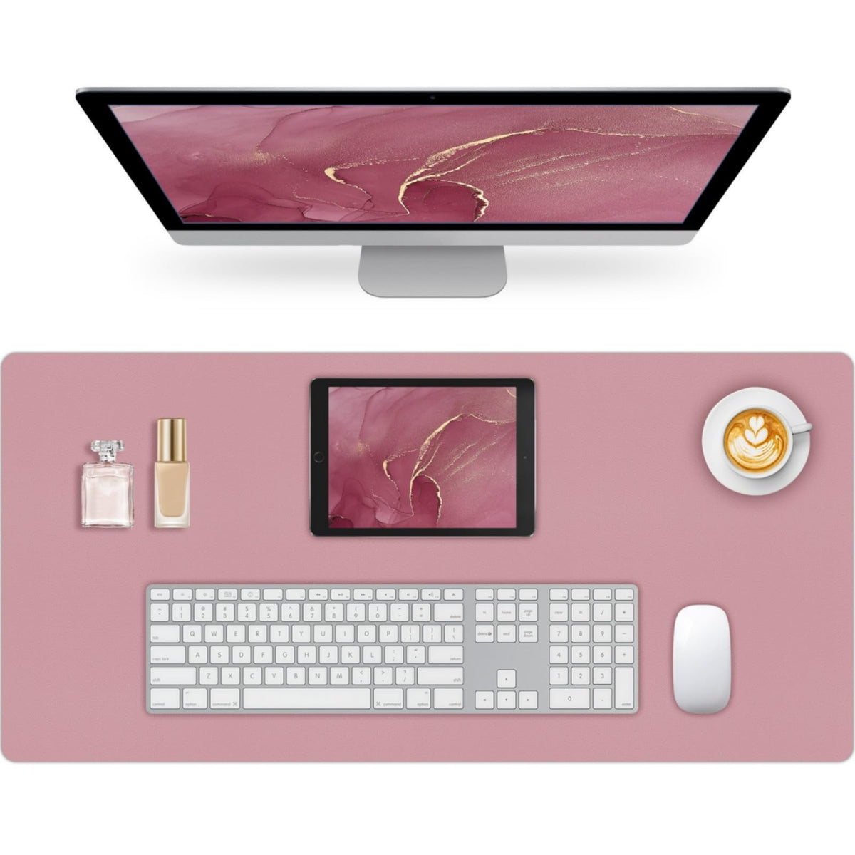 Mouse Pad and Keyboard Wrist Rest, 3-in-1 Keyboard and Mouse Pad