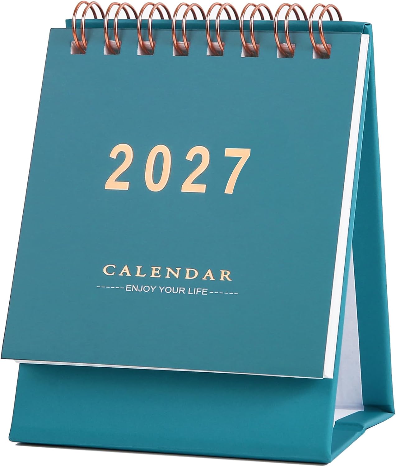 Mini Desk Calendar 2026-2027, Standing Flip Small Desk Calendar- July 2026 to Dec 2027 18 Monthly Desktop Calendar- Thick Paper Twin-Wire Binding for Home or Office (Blue)