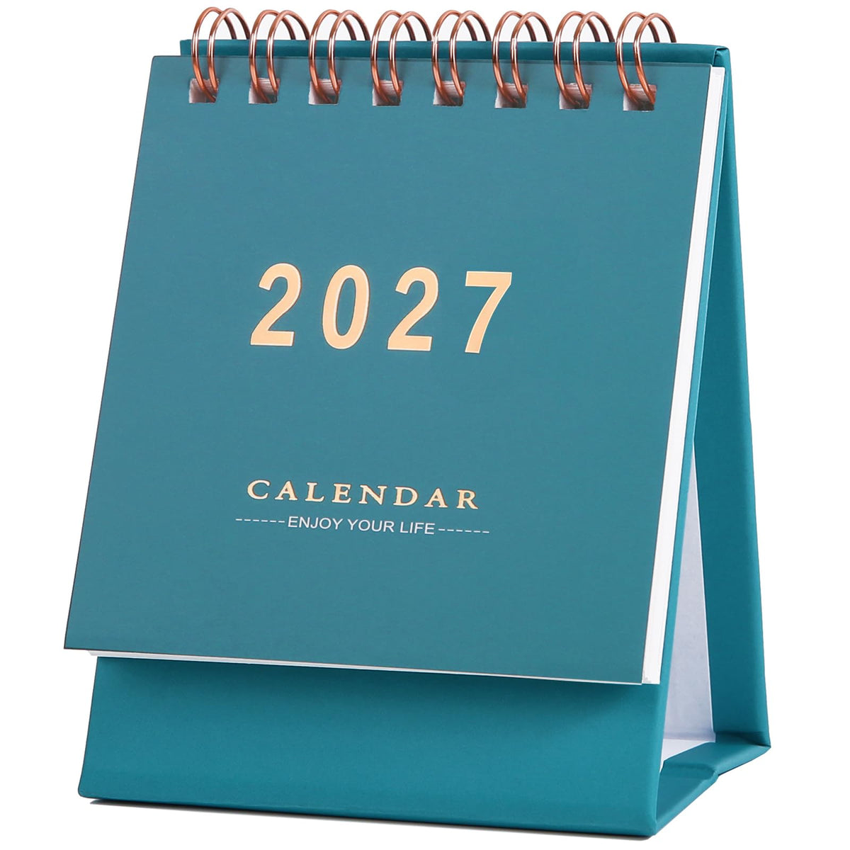 Mini Desk Calendar 2026-2027, Standing Flip Small Desk Calendar- July 2026 to Dec 2027 18 Monthly Desktop Calendar- Thick Paper Twin-Wire Binding for Home or Office (Blue)