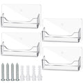 Wesiti 4 Pcs Individual Acrylic Business Card Holders, Wall & Desk Display