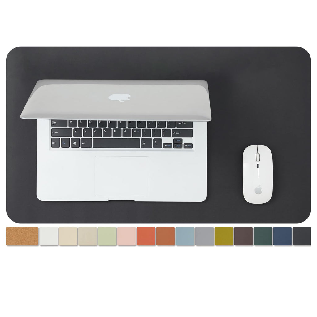 Large Cork Desk Mat - 47.2"x 17" Desk Pad for Office and Home - Ideal for Large Mouse Pad and Desk Mats on Top of Desks(Black)