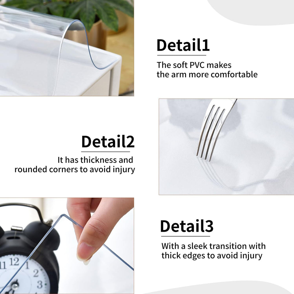Clear Desk Mat, Non-Slip PVC Desk Protector Mat (23.6"*15.7")