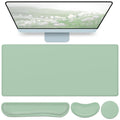 Desk Mat, Large Gaming Mouse Pad with Wrist Rest, 4in1 XXL Mousepad Floral