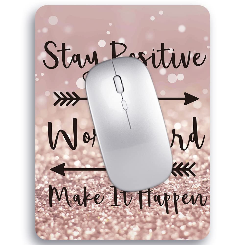 Audimi Small Mouse Pad 6 x 8 Inch, Mini Mouse Pad Thick for Laptop Wireless Mouse Home Office Travel, Portable & Washable (Black)