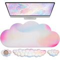 JIKIOU Ergonomic Keyboard Wrist Rest &Large Mouse Pad&Mouse Wrist & Cup Pad