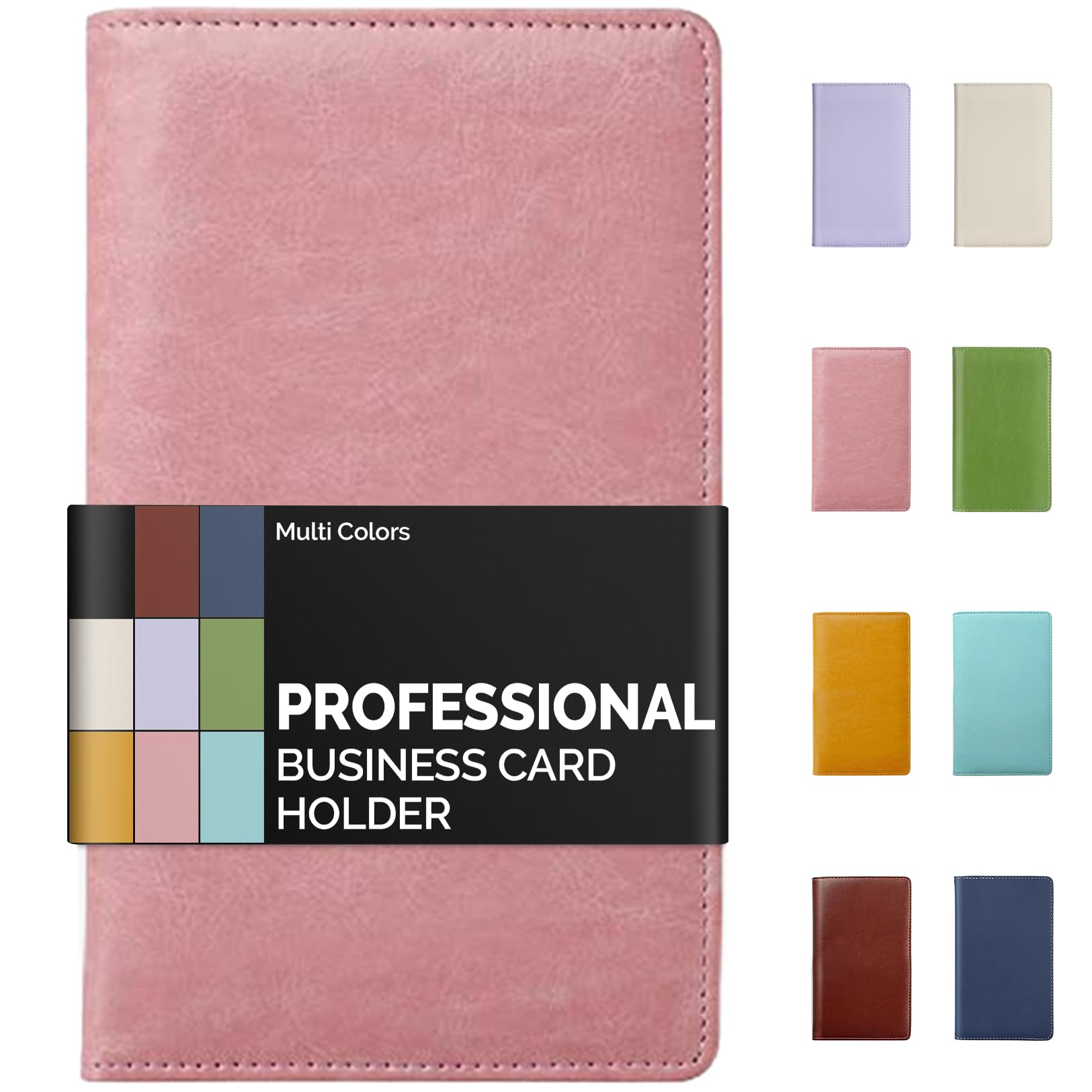 Sooez Leather Professional Business Card Book Holder Organizer for 240 Card