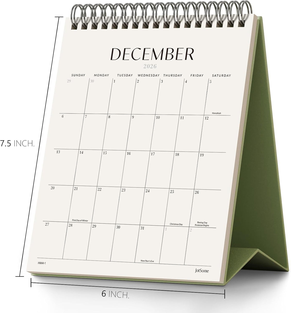 Jotsome Desk Calendar 2026-2027, Small Standing Flip Desktop Calendar