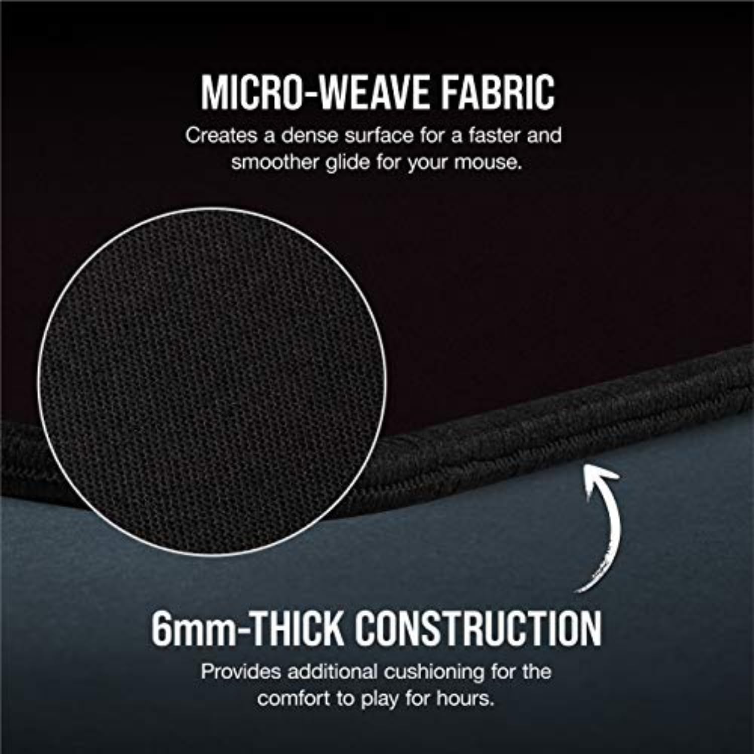 Corsair MM350 PRO Spill-Proof Cloth Gaming Mouse Pad – Extended XL – Black