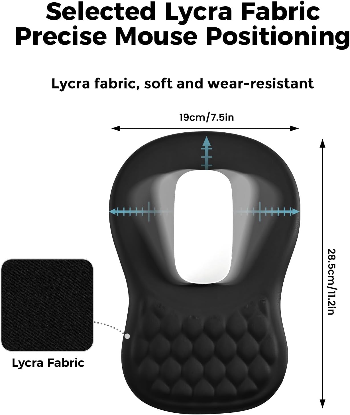 EooCoo Massage Ergonomic Mouse Pad with Dual-Slope Design Wrist Rest