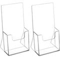 MaxGear Acrylic Brochure Holder Flyer Display Stand 4 x 9 Inch, 2 Pack