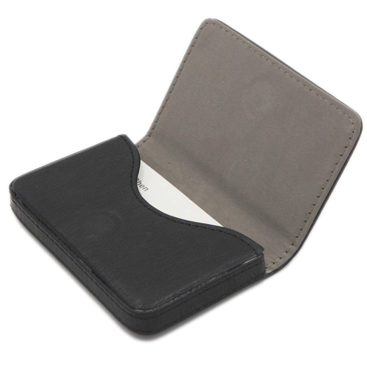 RFID Blocking Wallet - Minimalist Leather Business Credit Card Holder with Magnetic - Red