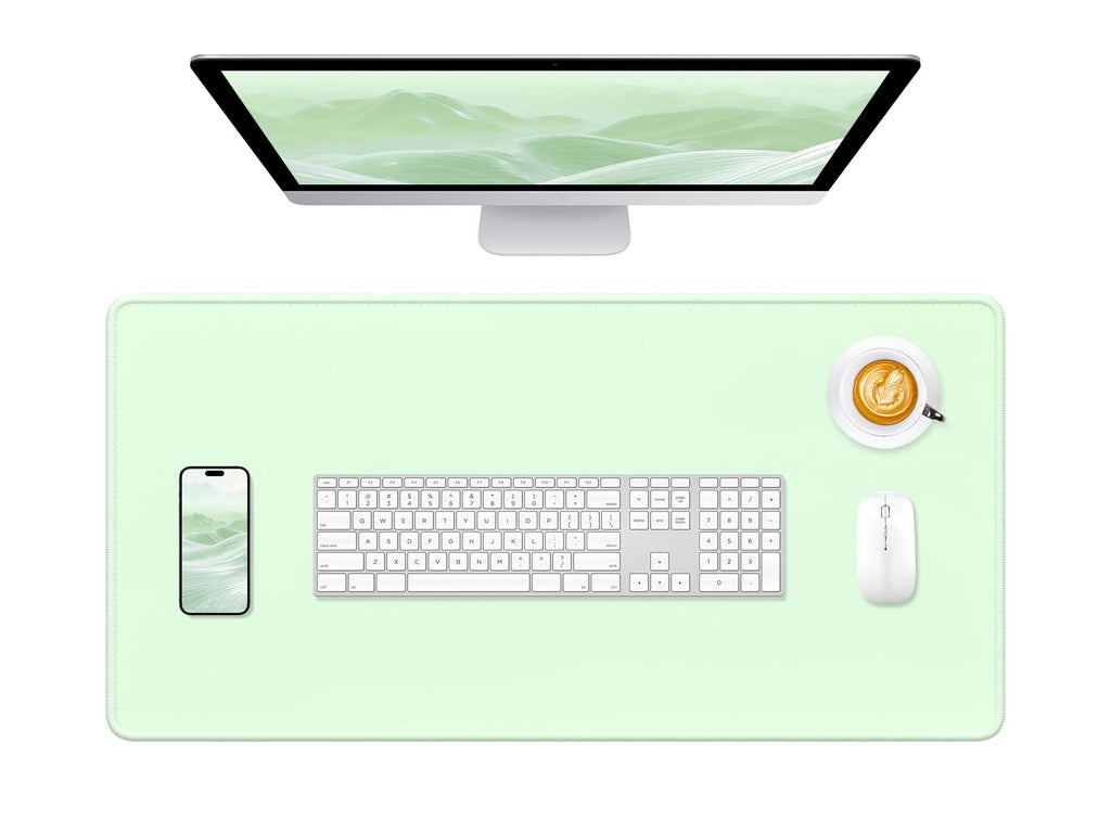 Hsurbtra Mouse Pad, Premium-Textured Square Mousepad 10.2 x 8.3 Inch, Stitched Edge Anti-Slip Waterproof Rubber Pretty Cute Computer Mat for Office Gaming Laptop Women Kids Sage Green