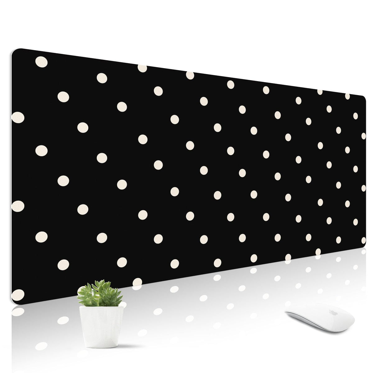 Leather Desk Mat for Keyboard, Extra Large Mouse Pad, Leopard