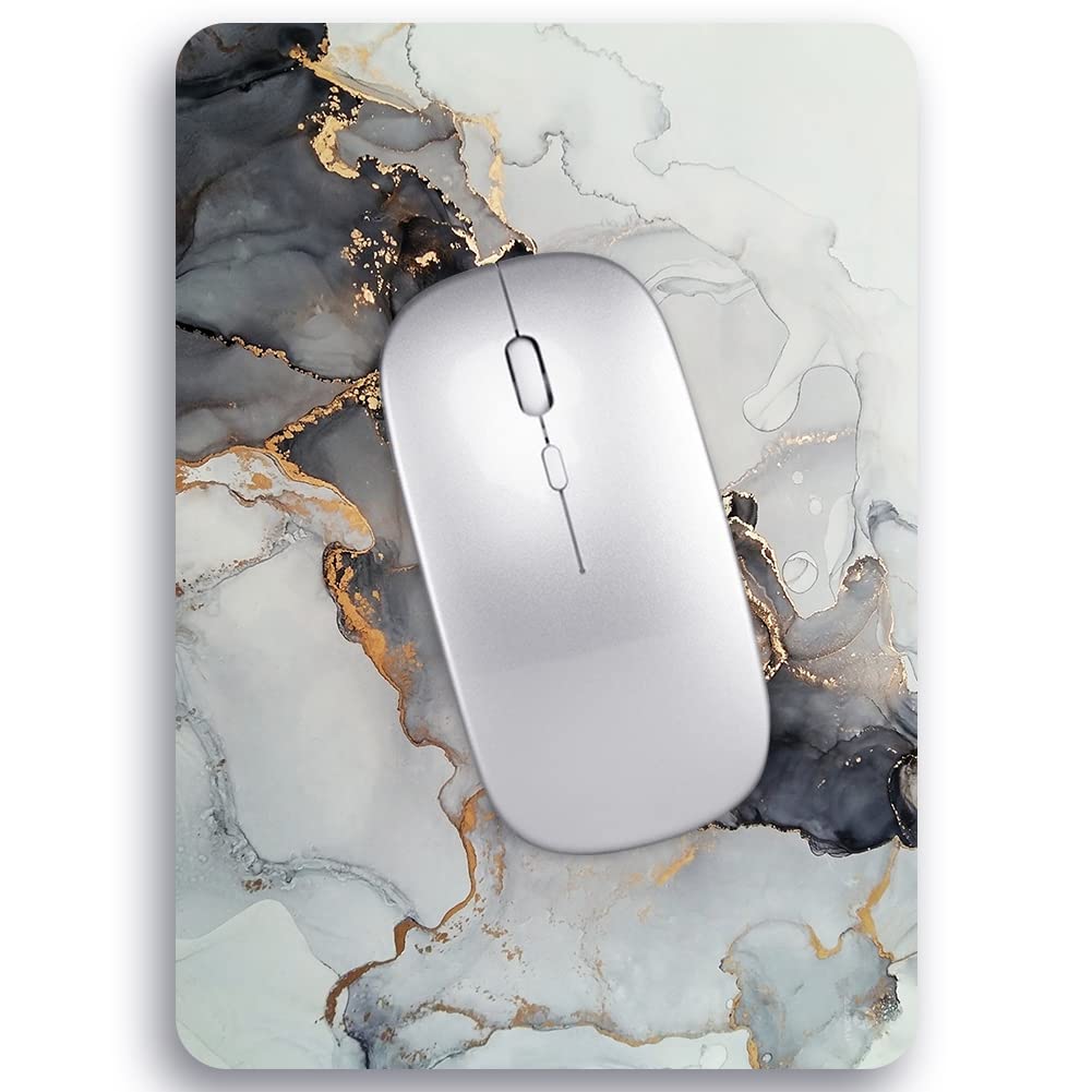Audimi Small Mouse Pad 6 x 8 Inch, Mini Mouse Pad Thick for Laptop Wireless Mouse Home Office Travel, Portable & Washable (Black)