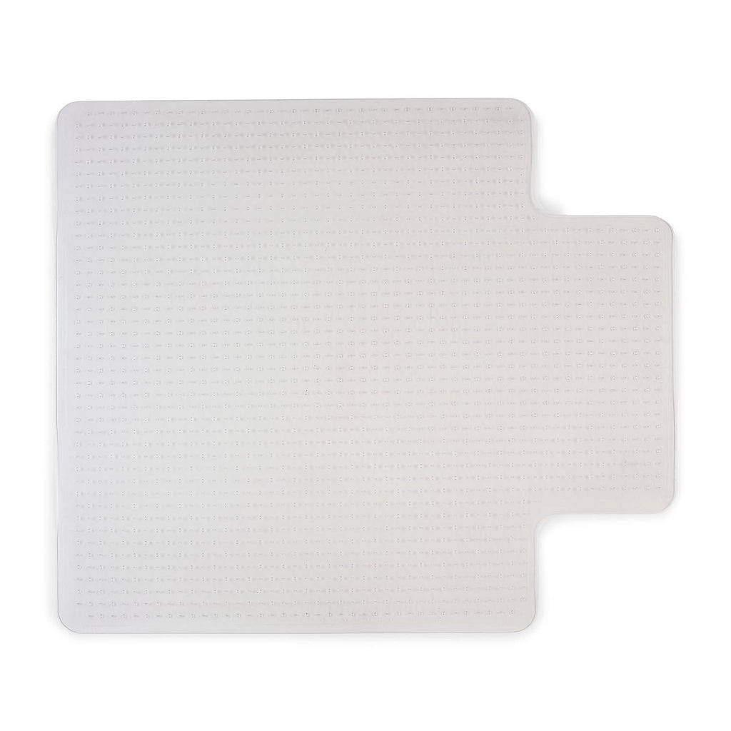 Staples Office Chair Mat, Clear, 35.5x47.5 Inch, Flat-Pile Carpet, with Lip
