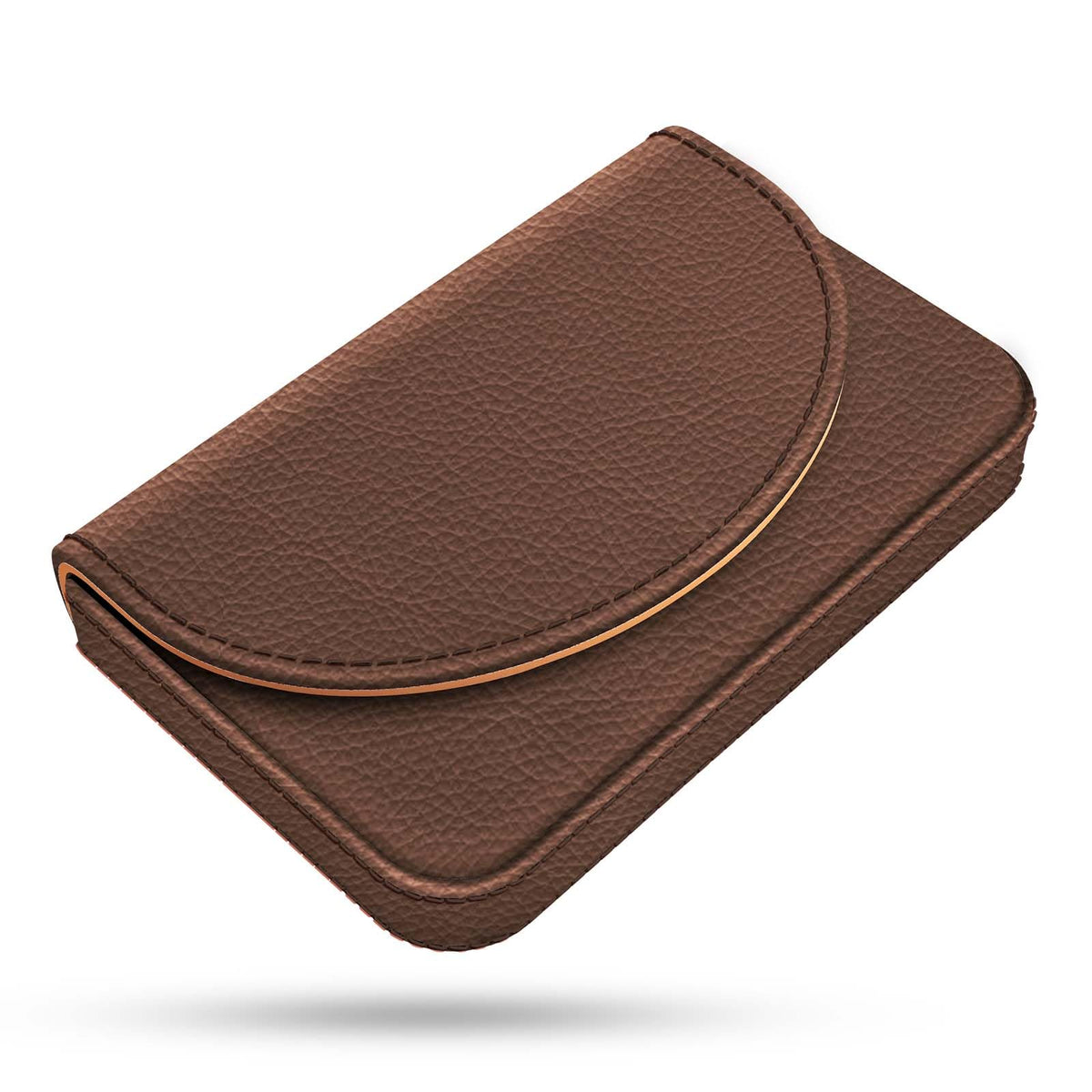 Business Card Holder，PU Leather Business Card Case Color Printing Pattern Card Holder Wallet，Pockets Magnetic Credit Card Holders for Men and Women，Bohemian Leaf