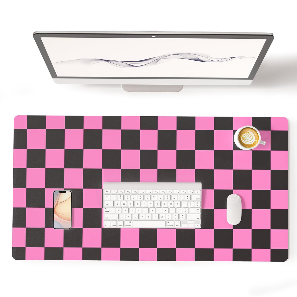 Colorful Star Large Mouse Pad Pink Aesthetic, 31.5 x 15.7 in