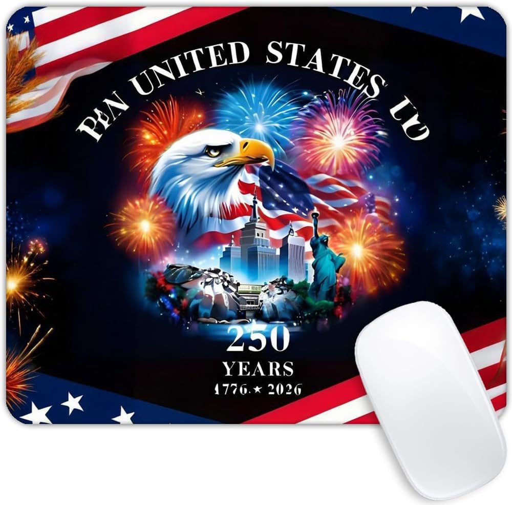 United States National Flag Mousepad Non-Slip Rubber Base Mouse Pads for Computers Laptop Office Desk Accessories Mouse pad (National Flag, 1pc)