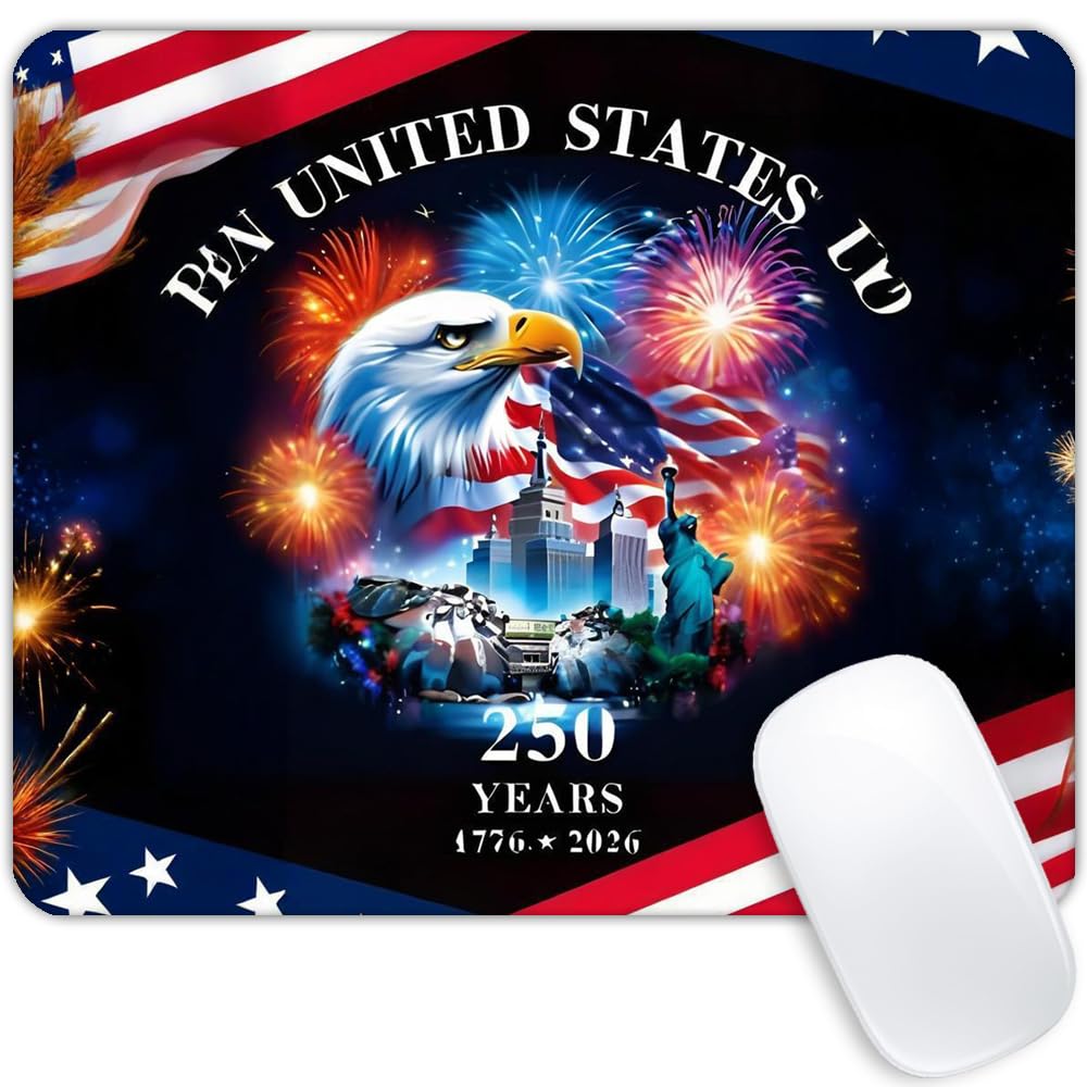 United States National Flag Mousepad Non-Slip Rubber Base Mouse Pads for Computers Laptop Office Desk Accessories Mouse pad (National Flag, 1pc)