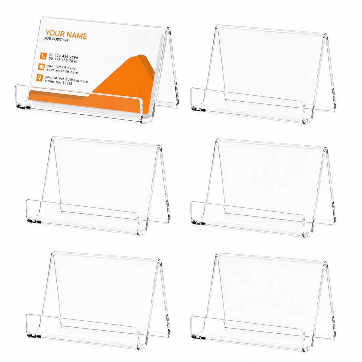 MaxGear Acrylic Business Card Holder 3 Pack