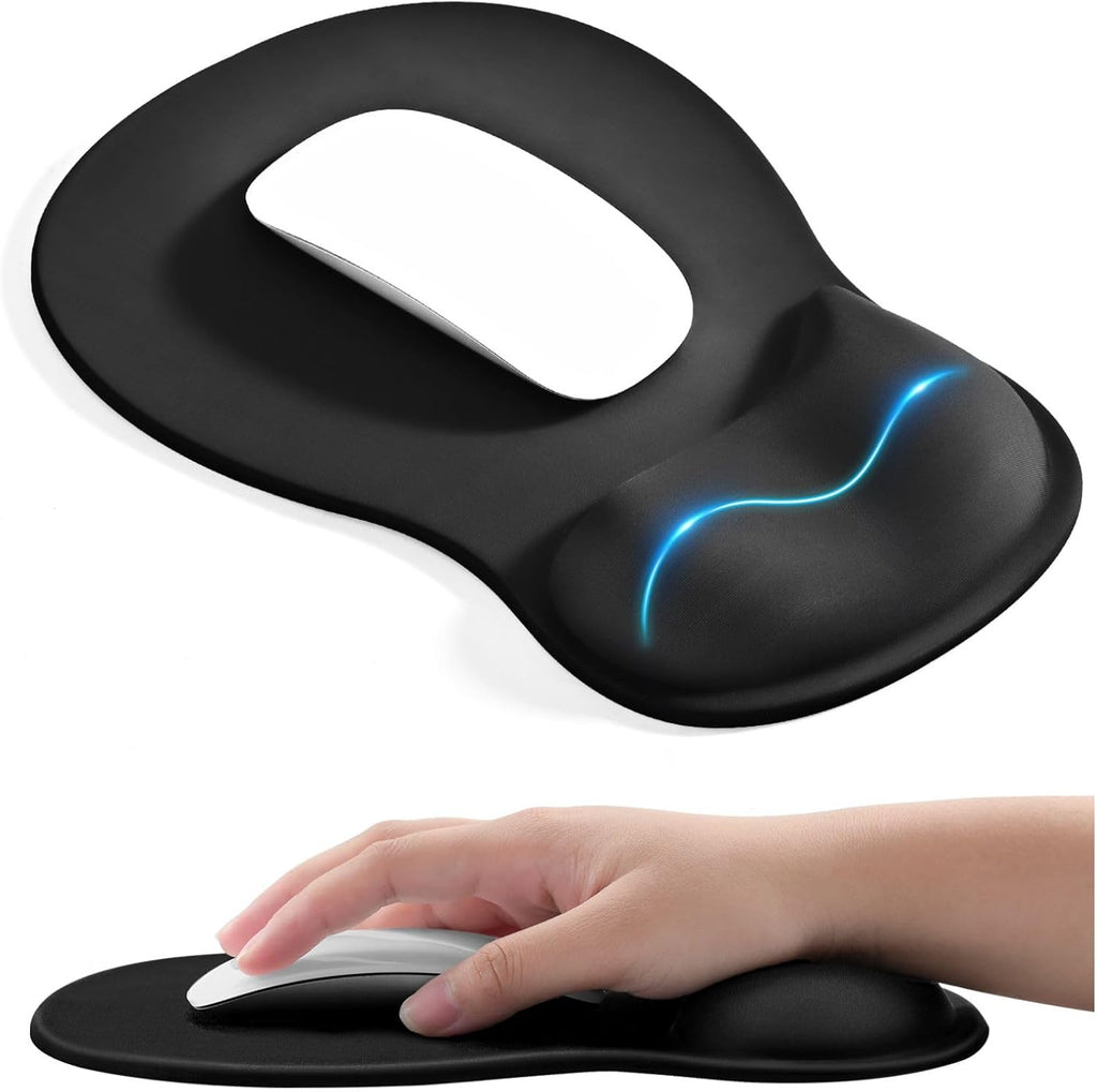 EooCoo Mouse Pad with Gel Wrist Rest, Ergonomic Mousepad Wrist Alignment