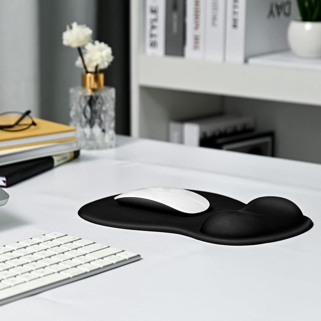 EooCoo Mouse Pad with Gel Wrist Rest, Ergonomic Mousepad Wrist Alignment