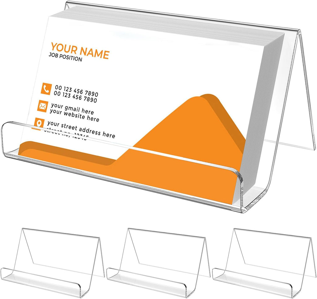 MaxGear Acrylic Business Card Holder 3 Pack