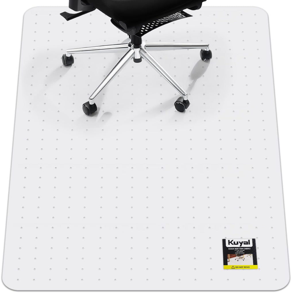 Kuyal Office Chair Mat for Carpet, Clear Heavy Duty Computer Chair Mat