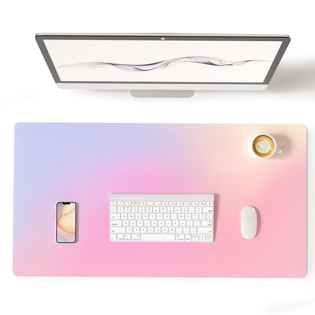 Colorful Star Large Mouse Pad Pink Aesthetic, 31.5 x 15.7 in