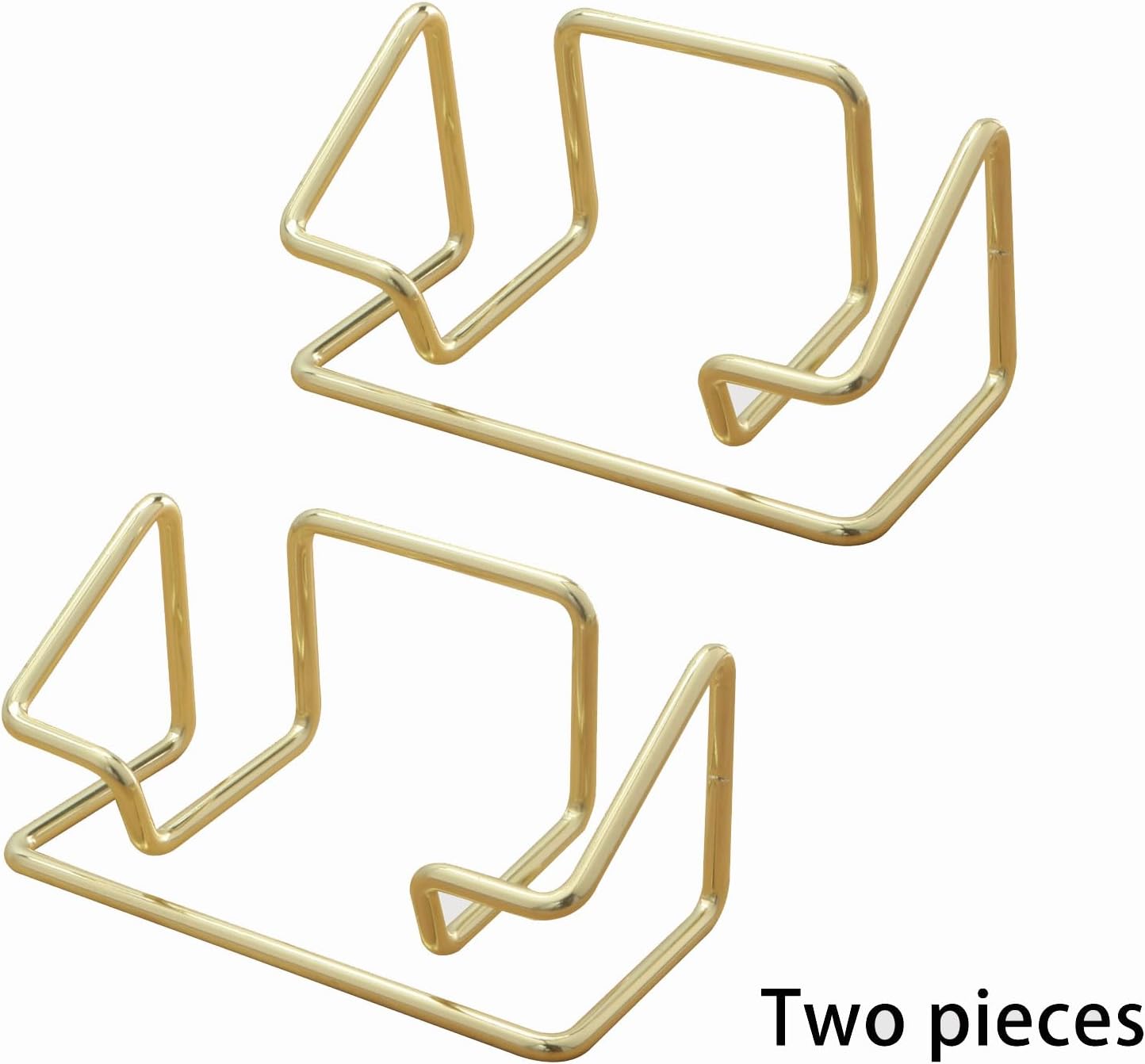 2 Pack Gold Metal Business Card Holder for Desk, Card Stand for Office Home