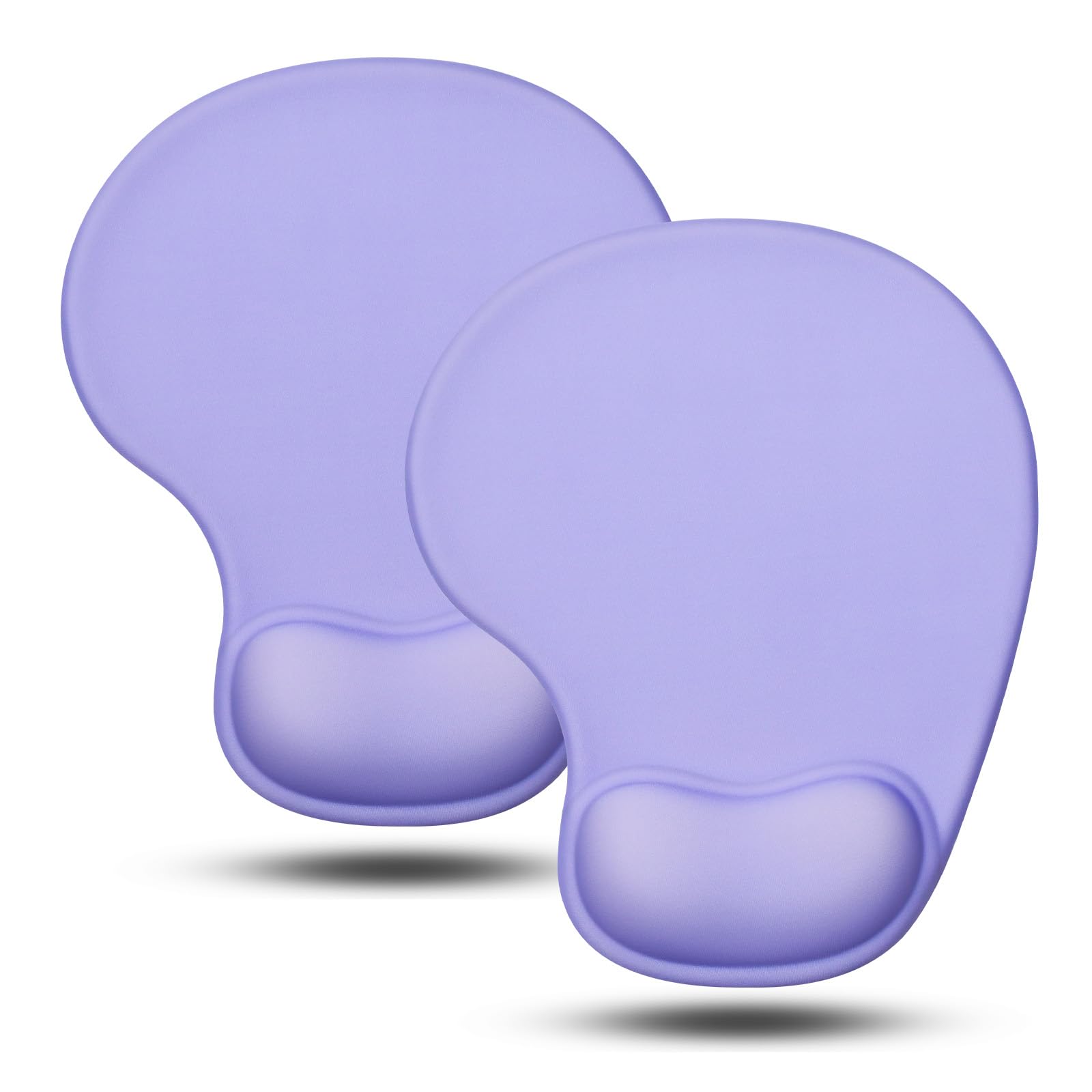 JIKIOU Ergonomic Mouse Pad with Gel Wrist Rest 2 Pack, Portable Small Black