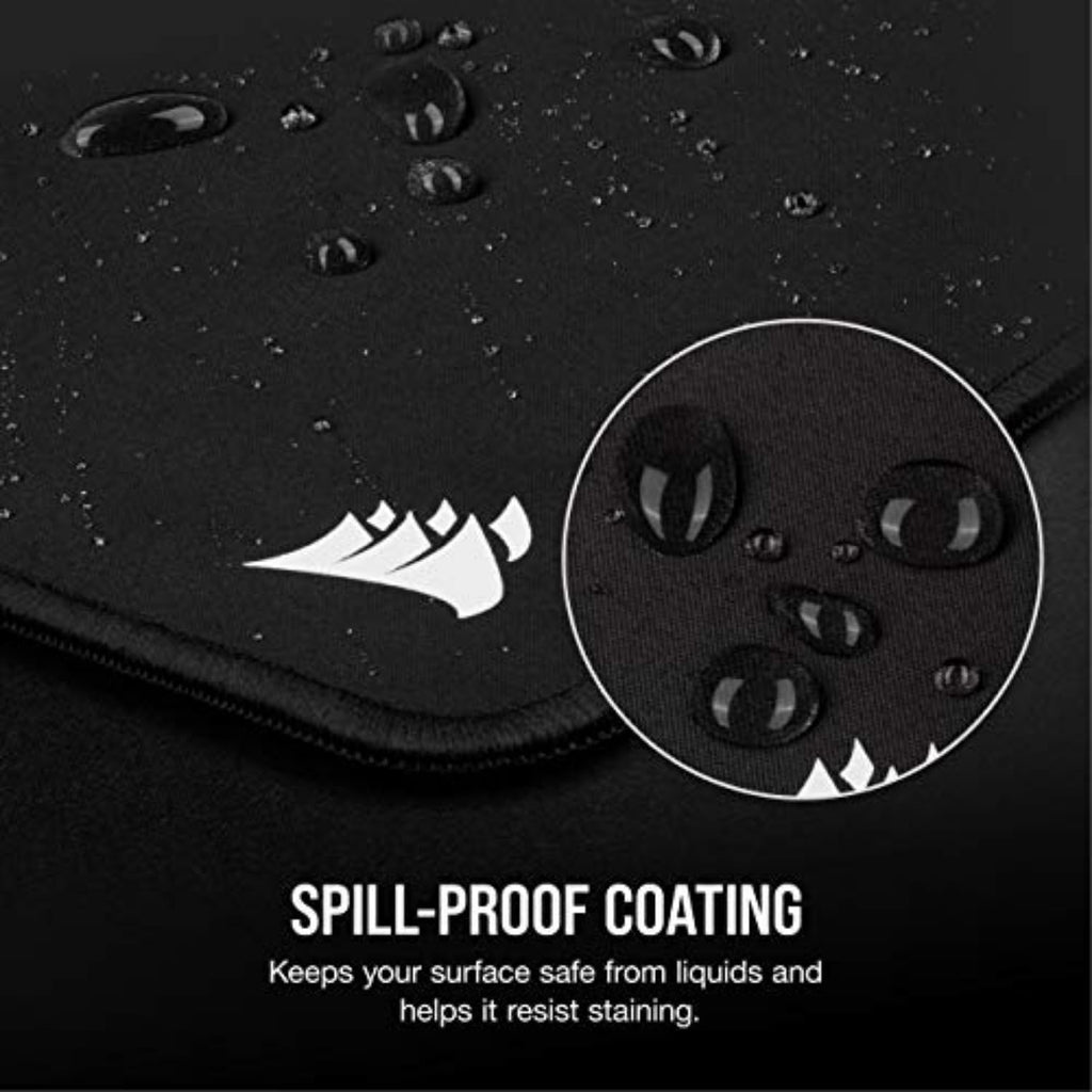 Corsair MM350 PRO Spill-Proof Cloth Gaming Mouse Pad – Extended XL – Black