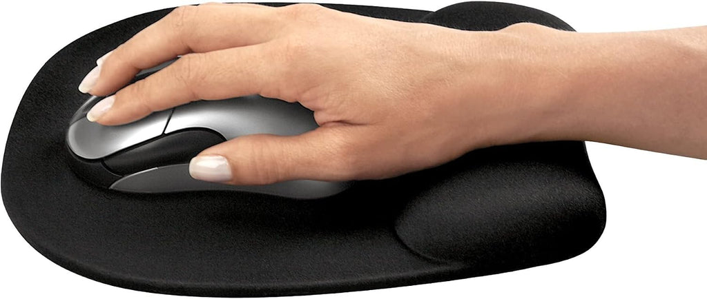 Fellowes Memory Foam Mouse Pad/Wrist Rest- Black (9176501)