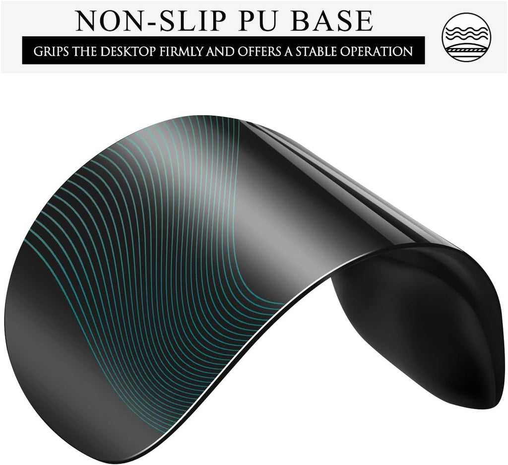 JIKIOU Ergonomic Mouse Pad with Gel Wrist Rest 2 Pack, Portable Small Black