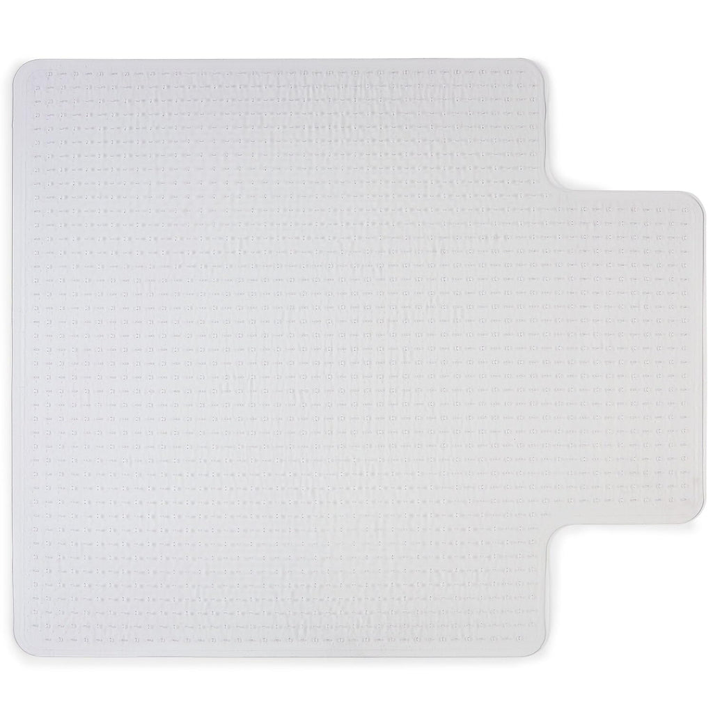 Staples Office Chair Mat, Clear, 35.5x47.5 Inch, Flat-Pile Carpet, with Lip