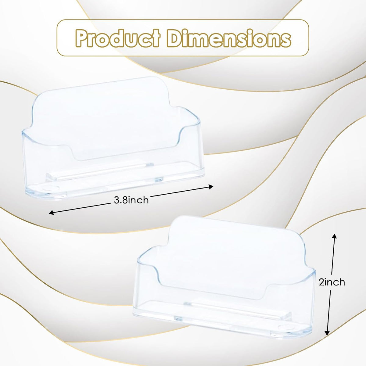 60 Pack Acrylic Business Card Holder Clear Plastic Business Cards