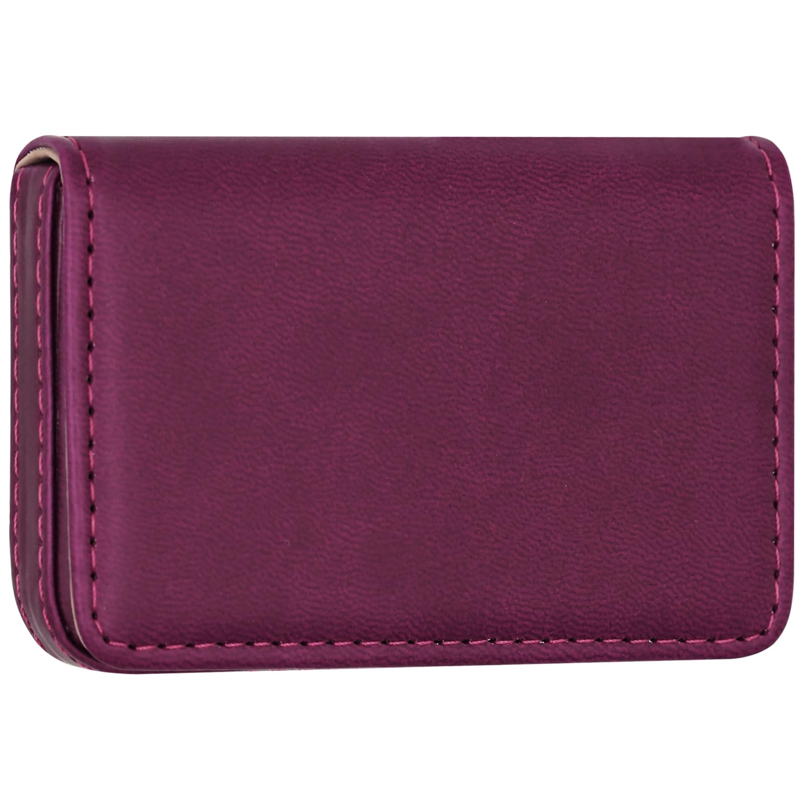 RFID Blocking Wallet - Minimalist Leather Business Credit Card Holder with Magnetic - Red