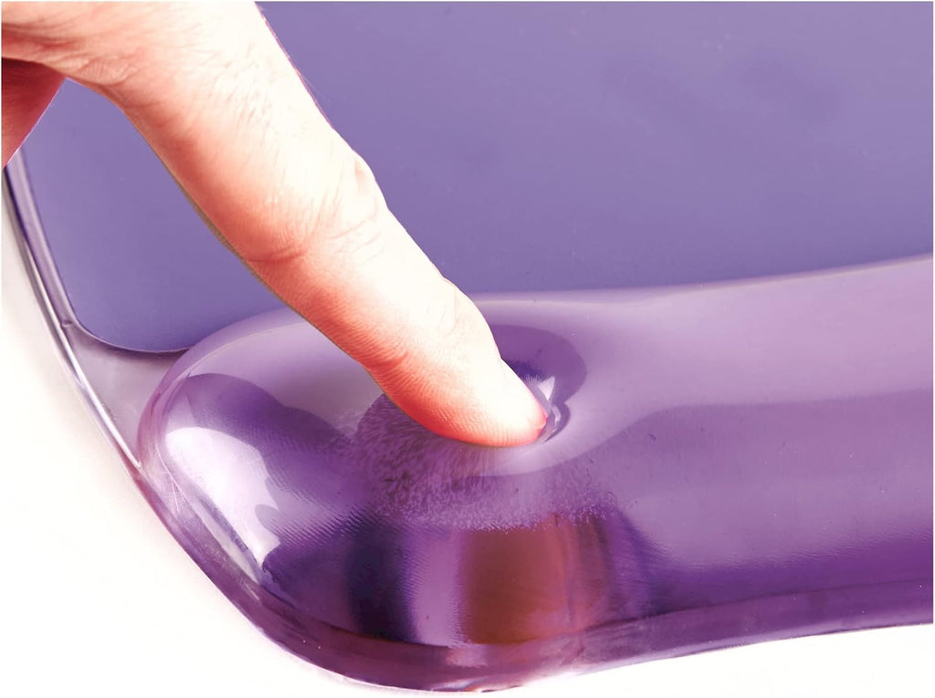 Fellowes Crystals Gel Mouse Pad with Wrist Rest - Purple (91441)